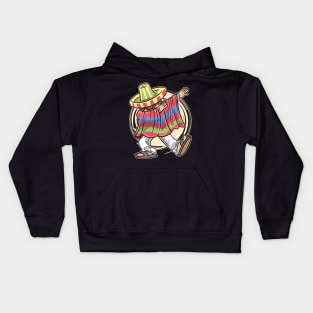 Cinco De Mayo Dabbing Mexican Poncho Kids Hoodie